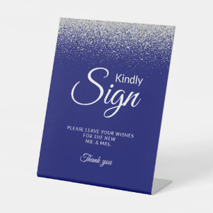 Signe De Table Symbole Royal Blue Modern Silver Parties scintilla