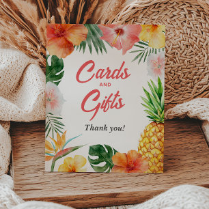 Signe De Table Symbole Tropical Hawaiian Birthday Cards and Gifts