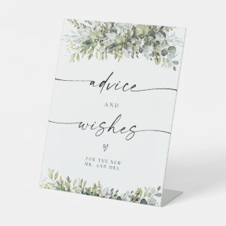 Signe De Table Symbole vert de conseil et de souhait