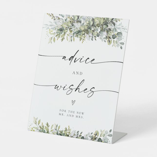 Signe De Table Symbole vert de conseil et de souhait (Recto)