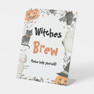 Signe De Table Sympathique Halloween Ghost Sorches Brew Boissons 