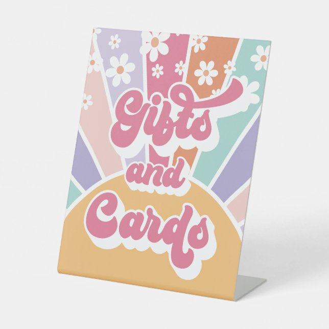 Signe De Table Table cadeau d'anniversaire Retro Sunshine (Recto)