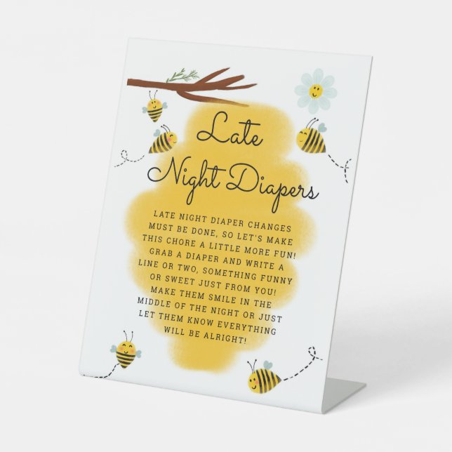 Signe De Table Table de Baby shower des plongeurs de nuit (Recto)