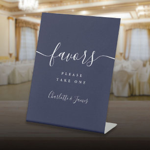 Signe De Table Table de cadeaux de mariage de style moderne bleu