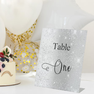 Signe De Table Table de calligraphie de parties scintillant en ar