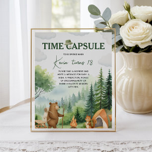 Signe De Table Table de capsule temporelle "Un campeur heureux"