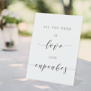 Signe De Table Table de desserts de mariage Amour et Cupcakes