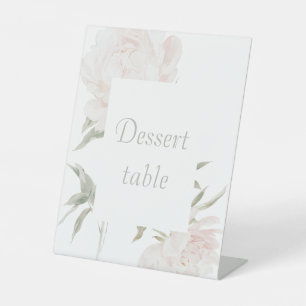 Signe De Table Table de desserts de mariage aux pivoines rose pâl