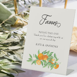Signe De Table Table de mariage en fleurs orange Favoriser