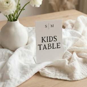 Signe De Table Table des enfants mariage blanc