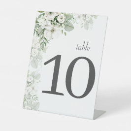 Signe De Table Table mariage couleur vert foncé rose aquarelle