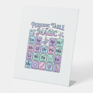 Signe De Table Table périodique licorne de magie Graphisme Mer
