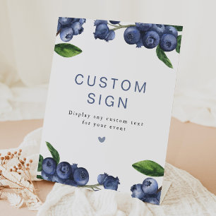 Signe De Table Table personnalisée pour Baby Shower aux bleuets
