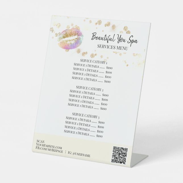 Signe De Table *~* Table Tente table Parties scintillant POUCE SI (Recto)