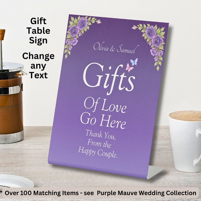 Signe De Table Tableau Cadeaux Cobalt Purple Acrylique Signal Ped (Créateur téléchargé)