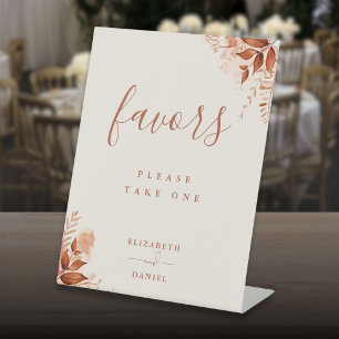 Signe De Table Tableau Rustique Floral Automne Faveurs automne