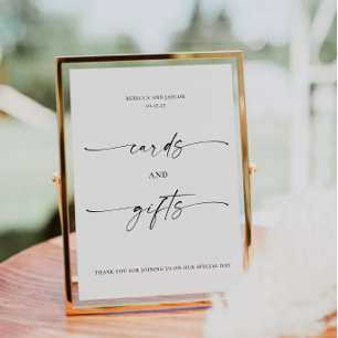 Signe De Table TANYA Présentoir de mariage pour cartes et cadea