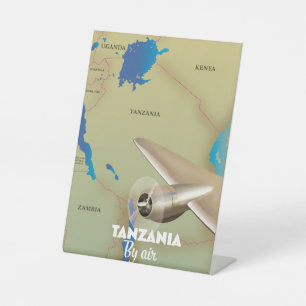 Signe De Table Tanzanie par carte aérienne
