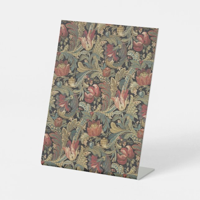 Signe De Table Tapisserie florale riche Brocade Antique Classique (Recto)
