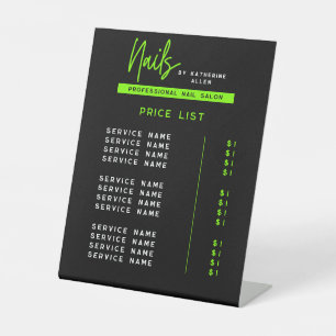 Signe De Table Tarif Green Neon Nails & Nail Salon