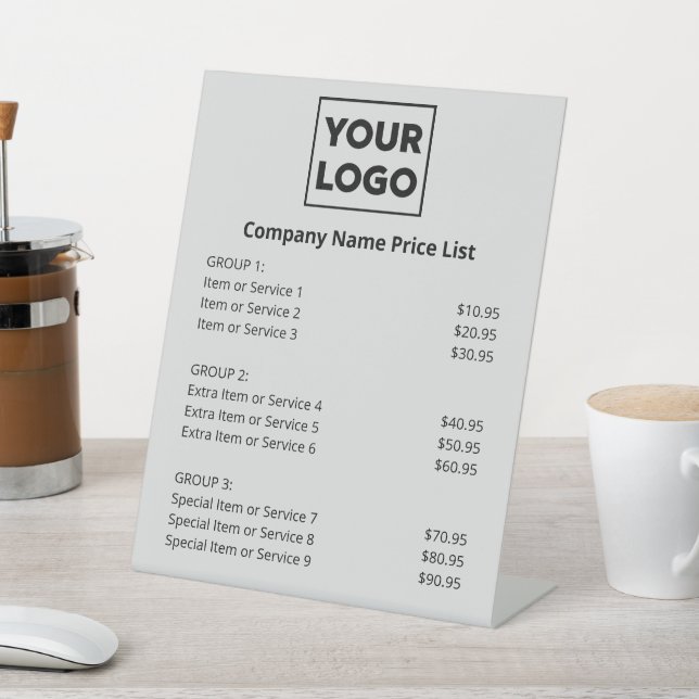Signe De Table Tarif minimum du logo d'entreprise personnalisé en (In SItu)