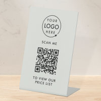 Tarifs sans contact | Grey Business Logo QR