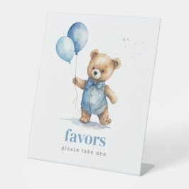 Signe De Table Teddy Bear Boy Baby shower Faveurs