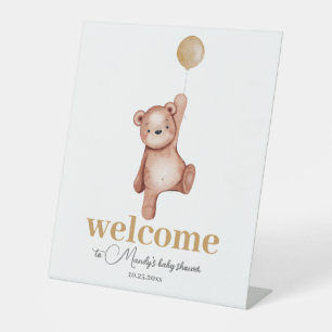 Signe De Table Teddy Bear Sexe Neutre Bienvenue