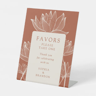 Signe De Table Terracotta Moderne Favoris Floraux