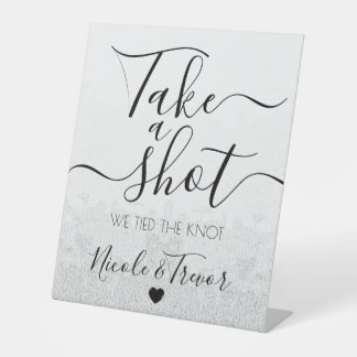 Signe De Table Texte Calligraphié Texturé Gris Mariage Prenez un