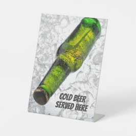 Signe De Table Texte personnalisé Bière sur glace