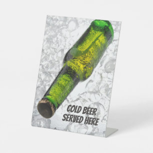 Signe De Table Texte personnalisé Bière sur glace