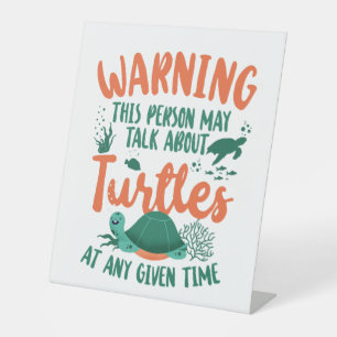 Signe De Table Tortue de mer Avertissement