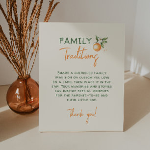Signe De Table Traditions familiales Orange Citrus Little Cutie