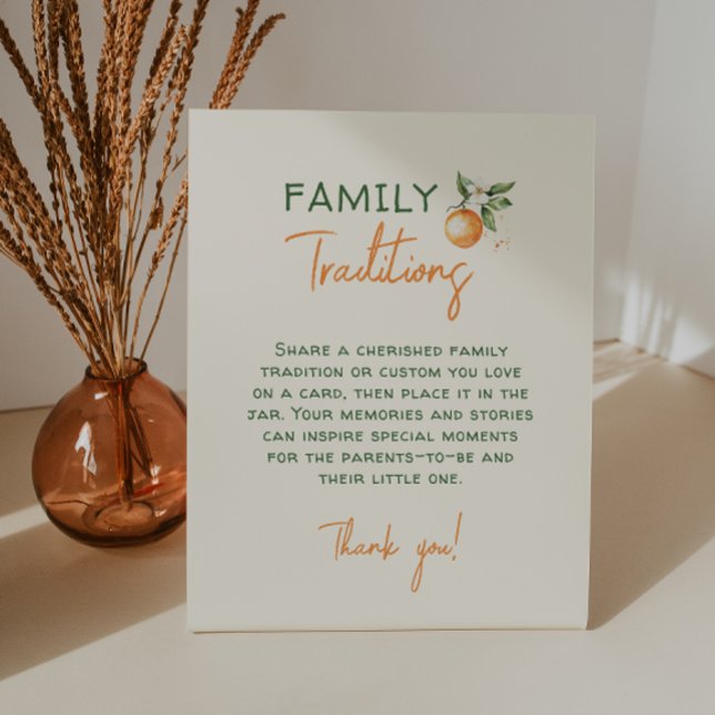 Signe De Table Traditions familiales Orange Citrus Little Cutie (Créateur téléchargé)