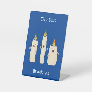 Signe De Table Trio de bougies chantantes mignonnes dessin animé