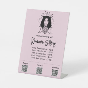 Signe De Table Triple déesse Hecate noir et rose Prix