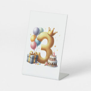 Signe De Table Troisième anniversaire doré