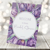 Tulipes violettes Douche nuptiale Bienvenue