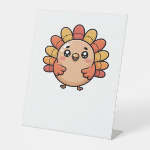 Signe De Table turquie d'action de grâces kawaii T-shirt classiqu
