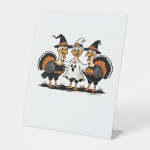 Signe De Table Turquie Halloween Boo, Thanksgiving Turquie, Éffra