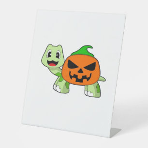 Signe De Table Turtle Halloween Pumpkin T-Shirt Classique
