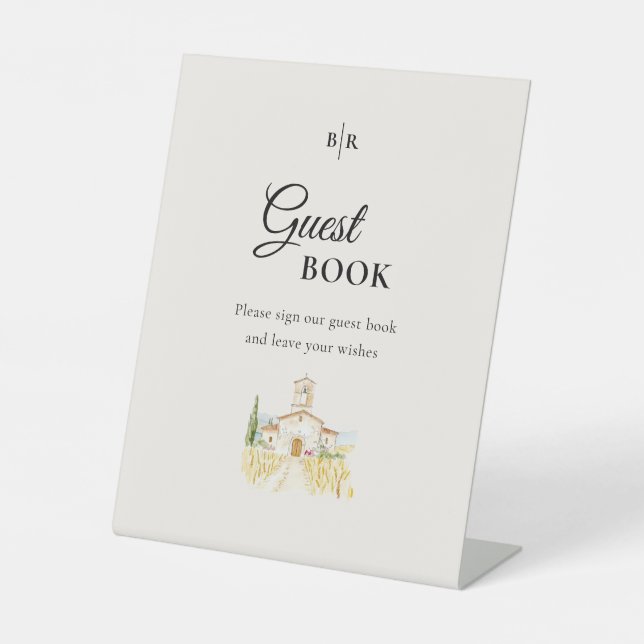 Signe De Table Tuscany Wedding Guest Book (Recto)