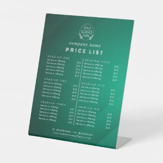 Signe De Table Typographie chic Liste des prix des services aux e