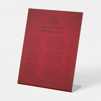 Signe De Table Typographie chic Liste des prix des services aux e