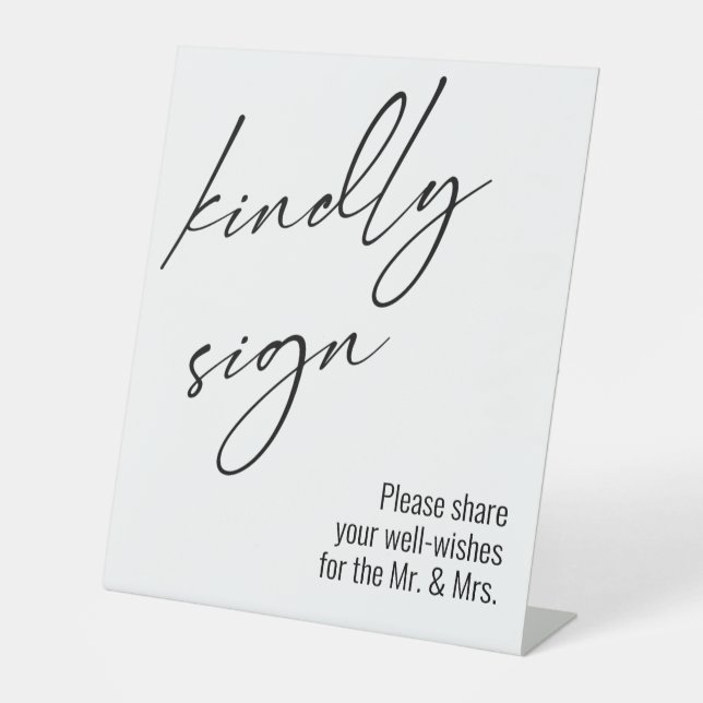 Signe De Table Typographie contemporaine de l'écriture manuscrite (Recto)