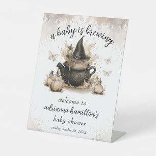 Signe De Table Un bébé brasse un Baby shower neutre Bienvenue