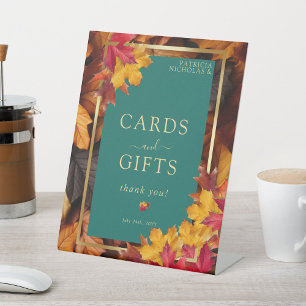 Signe De Table Un Imaginaire Turquoise et Automne Gold Cartes et 