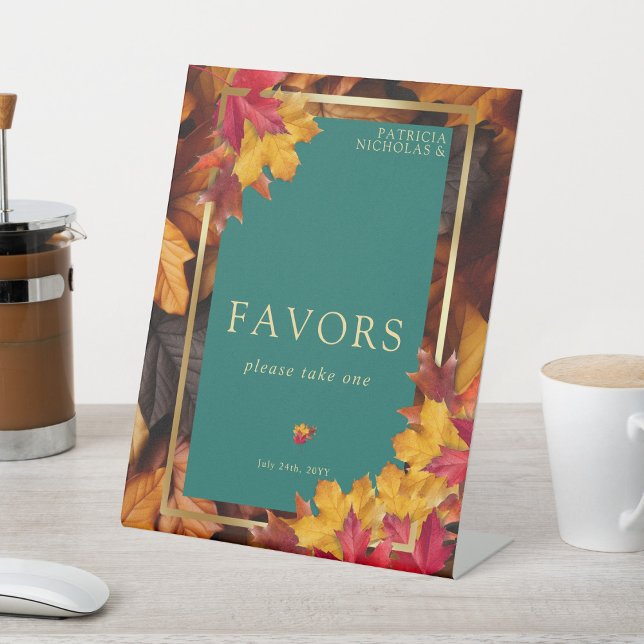 Signe De Table Un Imaginaire Turquoise et Automne Gold Rustique M (Créateur téléchargé)