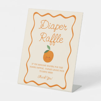 Signe De Table Un Petit Baby shower Cutie Déchets Raffle